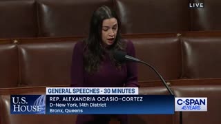 "If you want to know what an unfolding genocide looks like, open your eyes!" AOC