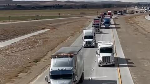 A Convoy of Hundreds of Truckers Left California en Route to Washington, D.C. To Restore Freedom