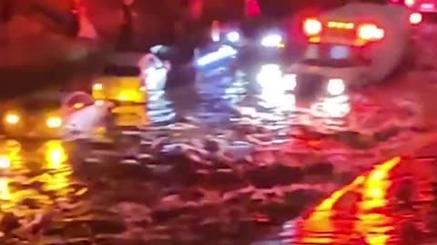 Flash flooding strands drivers in Dallas, Fort Worth | USA TODAY #Shorts