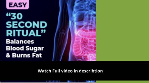 This 30 second 'ritual balances' blood sugar AND burns belly fat