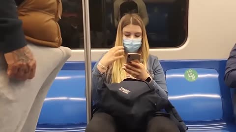 Subway boner PRANK on girls 2021