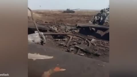 Ukrainian troops celebrate after destroying five Russia tanks