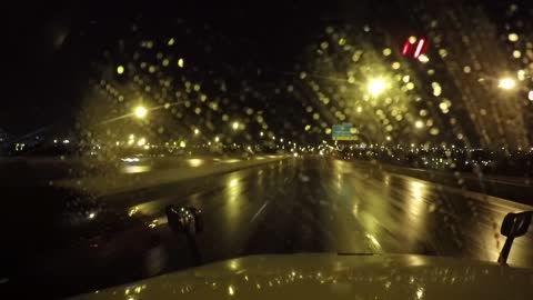 Crazy drive at night.