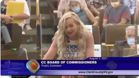 Mindy Robinson tells Clark County NV CC Board We will not comply to mandates
