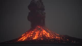 Mesmerizing & Rare Occurrence Of Volcano Eruption with Lightning Captured In Indonesia