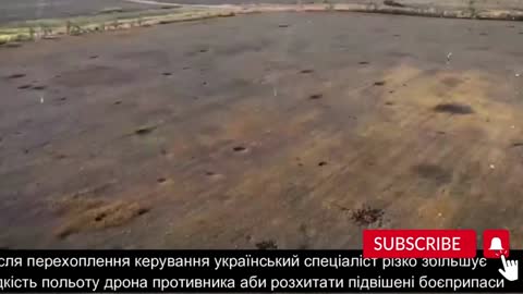 Ukrainian drone tracks Russian drone and blasting it