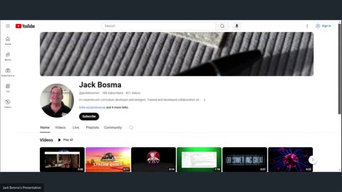 https://www.youtube.com/@jackbbosma1 And https://www.youtube.com/@jackbbosma