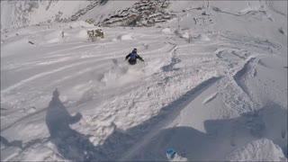 Skiing back flip ends in epic fail