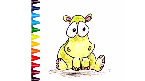 How to draw Funny Animals: a Hippo