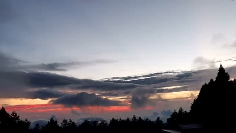 So beautiful sunset in Alishan, Taiwan