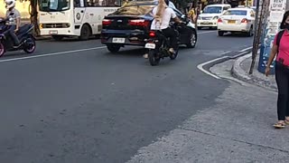 Dog Stands to Ride on Motorcycle