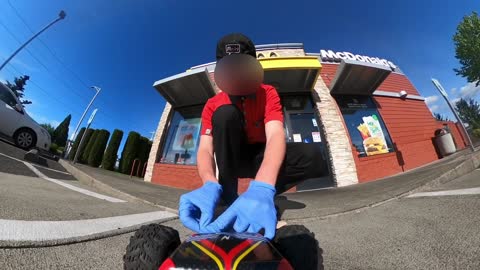 Using an RC Car to Snag Some Fast Food