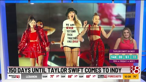 June 4, 2024 - Taylor Swift Countdown : 150 Days 'Til She's in Indy