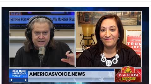 Bianca Gracia in the WarRoom with Stephen Bannon