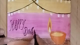 Easy Diwali Card Drawing | Diwali Card Drawing Easy | Happy Diwali Greeting Card Drawing