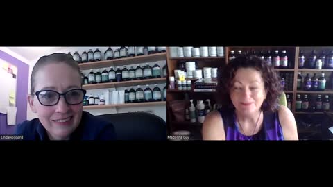 Linda Hoggard & Madonna Guy chatting health solutions in a world controlled by BigPharma mafia