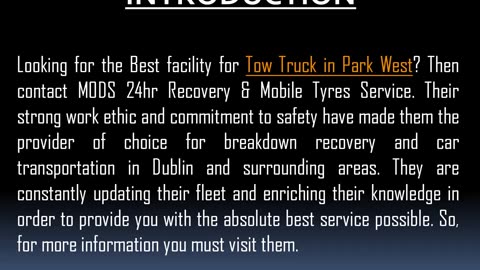 Best facility for Tow Truck in Park West