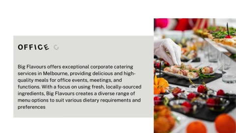 Office Catering Services In Melbourne
