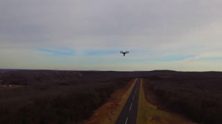 Typhoon H drone hovering over airport