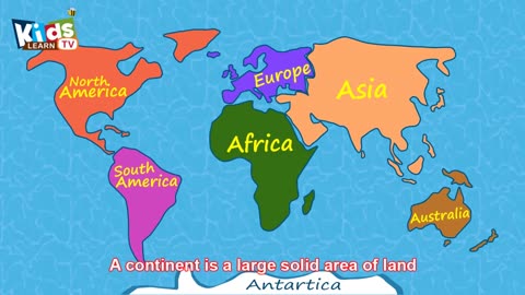 7 Continents names - Kids Learn Tv