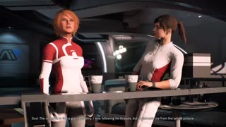 Sara kisses Suvi (Mass Effect Andromeda)