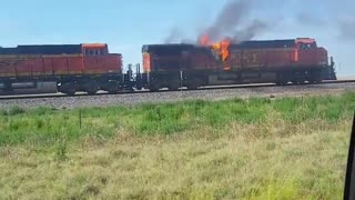 Train on Fire