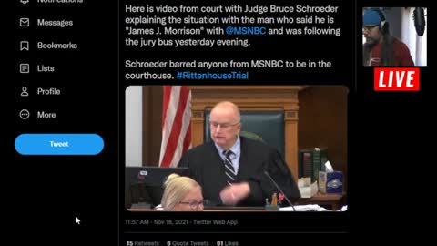 BREAKING: JUDGE BRUCE SCHROEDER BANS MSNBC FROM RITTENHOUSE TRIAL