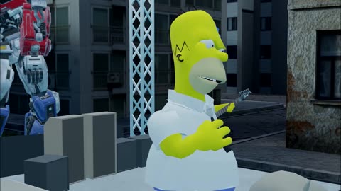 Homer Simpson singing StarLight By Muse