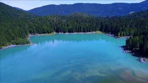 lake lago di fusine superiore italy alps aerial fpv drone flights