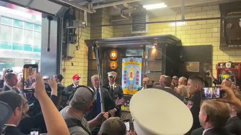 President Trump is BACK in New York! Surprises NYPD on 20th Anniversary of 9/11