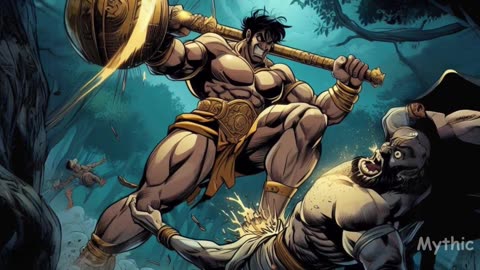 Bheema's Epic Battle: The Legendary Beast | Hindu Mythology | Mythic Motions #shorts #viralshorts