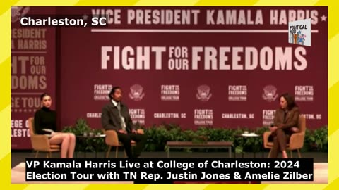 Rep. Justin Jones Moderates Historic Kamala Harris Visit at College of Charleston in South Carolina