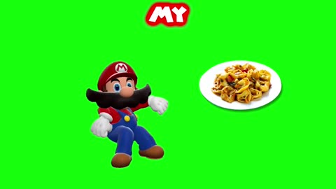 Mario Sings “Pizza Pasta” | Green Screen