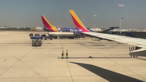 Southwest Airlines landing at Long Beach international Airport