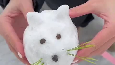 Snowman for cat