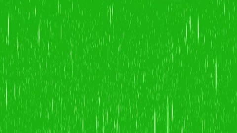 Rain animation on green background.