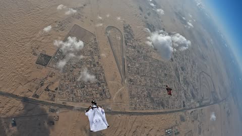 Skydiving with suit