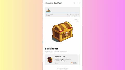 new mining mini app telegram captains bay