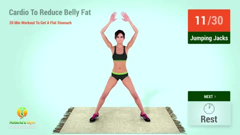 20 Min Cardio Workout To Reduce Belly Fat And Get A Flat Stomach