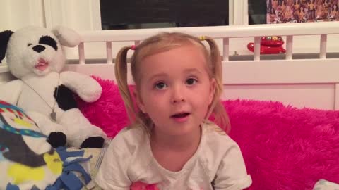 Little girl explains what to do in case of "salami" emergency