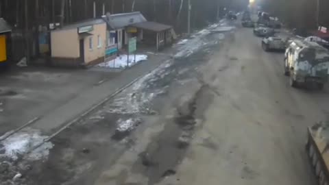 Russian troops crossing Belarusian/Ukrainian border..