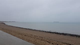 Slight rain at stoke bay . Solent sea