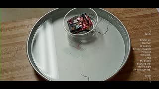 Electromagnet Propelled Boat with 80 Degrees Between Magnets
