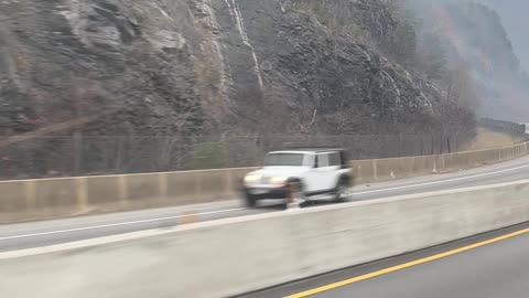 Driving Past a Wildfire