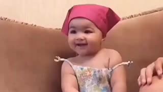 Cute baby dancing with turkish music