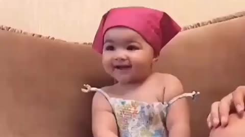 Cute baby dancing with turkish music