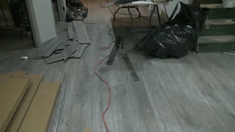 800 ft of Mannington Apex LVT and 252 ft of Mannington Sheet Vinyl in a basement