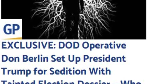 DOD Operative Don Berlin Set Up President Trump for Sedition With Tainted Election Dossier