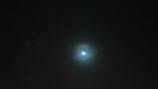 Very beautiful moon in the dark.