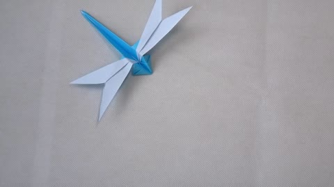 Easy Origami, How to fold a Paper Dragonfly, Origami Dragonfly 2023